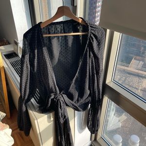 Club Monaco wrap top